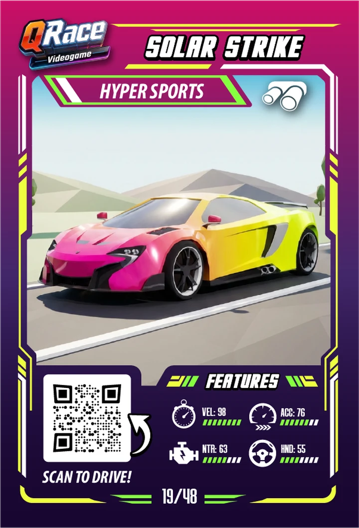 Solar Strike collectible car card, number 19 of 48