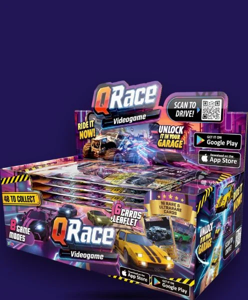 QRace Videogame 6 Cards counter display